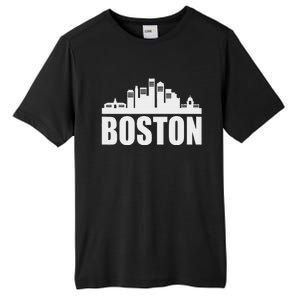 Boston Massachusetts Boston Skyline Gift Tall Fusion ChromaSoft Performance T-Shirt