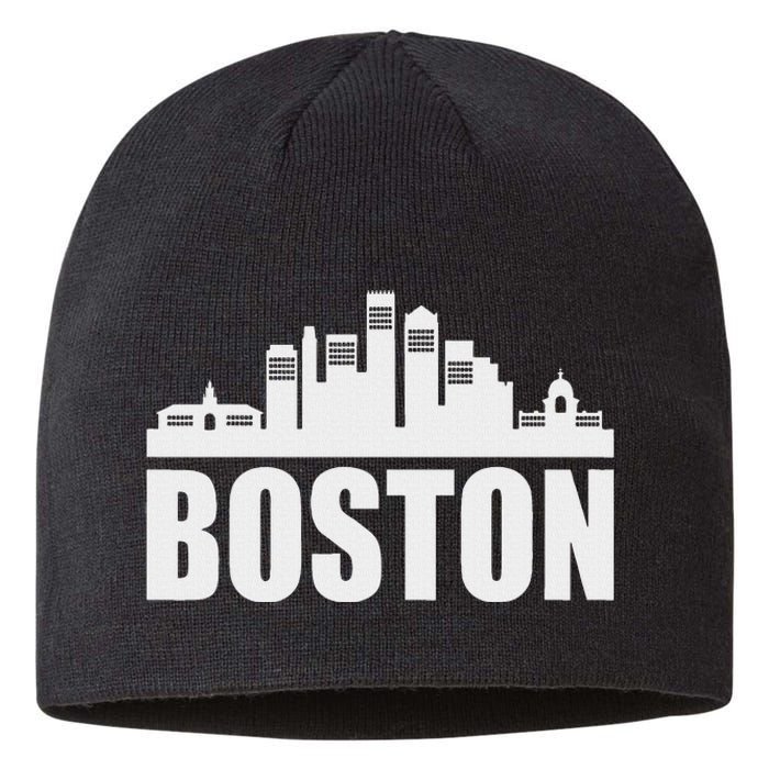 Boston Massachusetts Boston Skyline Gift Sustainable Beanie