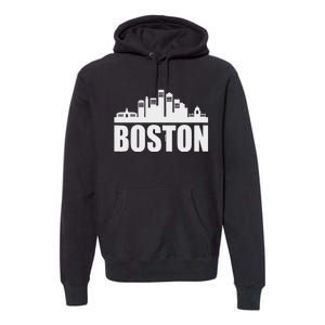 Boston Massachusetts Boston Skyline Gift Premium Hoodie