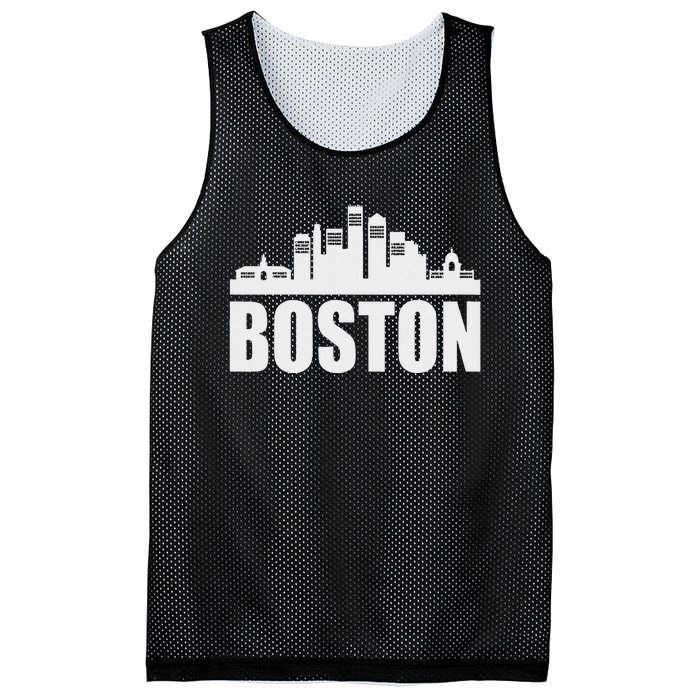 Boston Massachusetts Boston Skyline Gift Mesh Reversible Basketball Jersey Tank