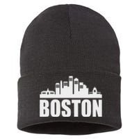 Boston Massachusetts Boston Skyline Gift Sustainable Knit Beanie