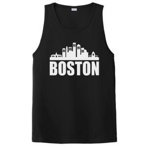 Boston Massachusetts Boston Skyline Gift PosiCharge Competitor Tank