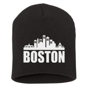 Boston Massachusetts Boston Skyline Gift Short Acrylic Beanie