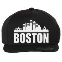 Boston Massachusetts Boston Skyline Gift Wool Snapback Cap