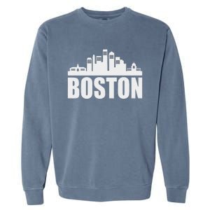 Boston Massachusetts Boston Skyline Gift Garment-Dyed Sweatshirt