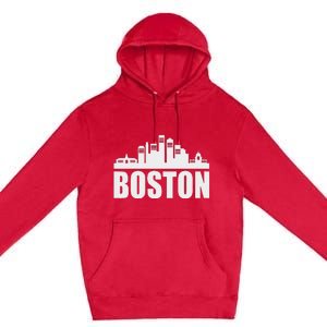 Boston Massachusetts Boston Skyline Gift Premium Pullover Hoodie