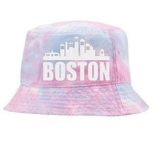 Boston Massachusetts Boston Skyline Gift Tie-Dyed Bucket Hat