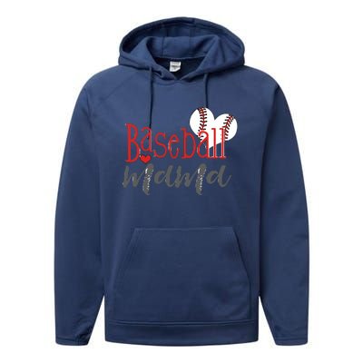 Baseball Mom Baseball Mama Baseball Mom Performance Fleece Hoodie