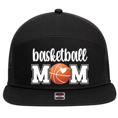 Basketball Mom Basketball Mother Of A Basketball Player Gift 7 Panel Mesh Trucker Snapback Hat