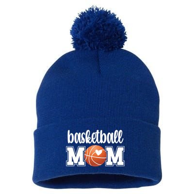 Basketball Mom Basketball Mother Of A Basketball Player Gift Pom Pom 12in Knit Beanie