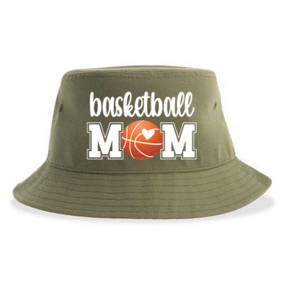 Basketball Mom Basketball Mother Of A Basketball Player Gift Sustainable Bucket Hat