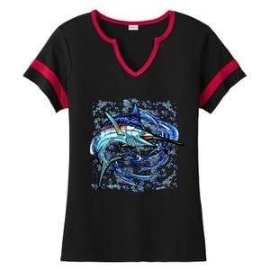 Blue Marlin Ladies Halftime Notch Neck Tee