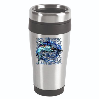 Blue Marlin 16oz Travel Tumbler