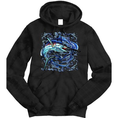 Blue Marlin Tie Dye Hoodie