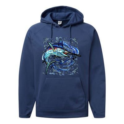 Blue Marlin Performance Fleece Hoodie