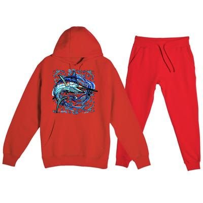 Blue Marlin Premium Hooded Sweatsuit Set