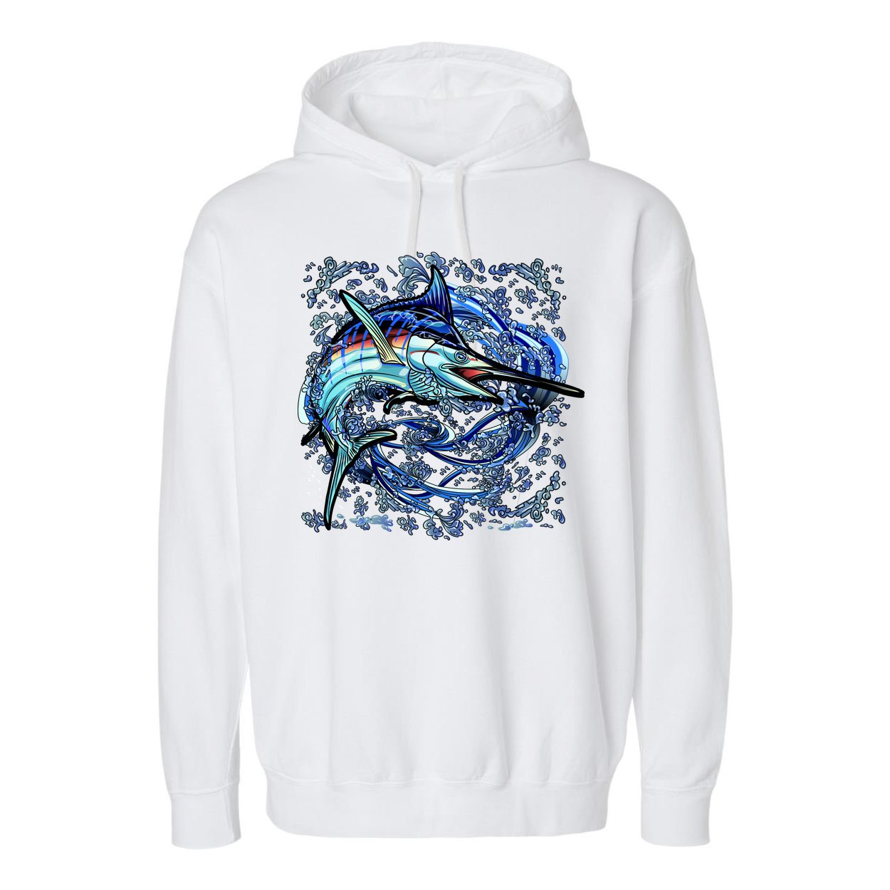 Blue Marlin Garment-Dyed Fleece Hoodie