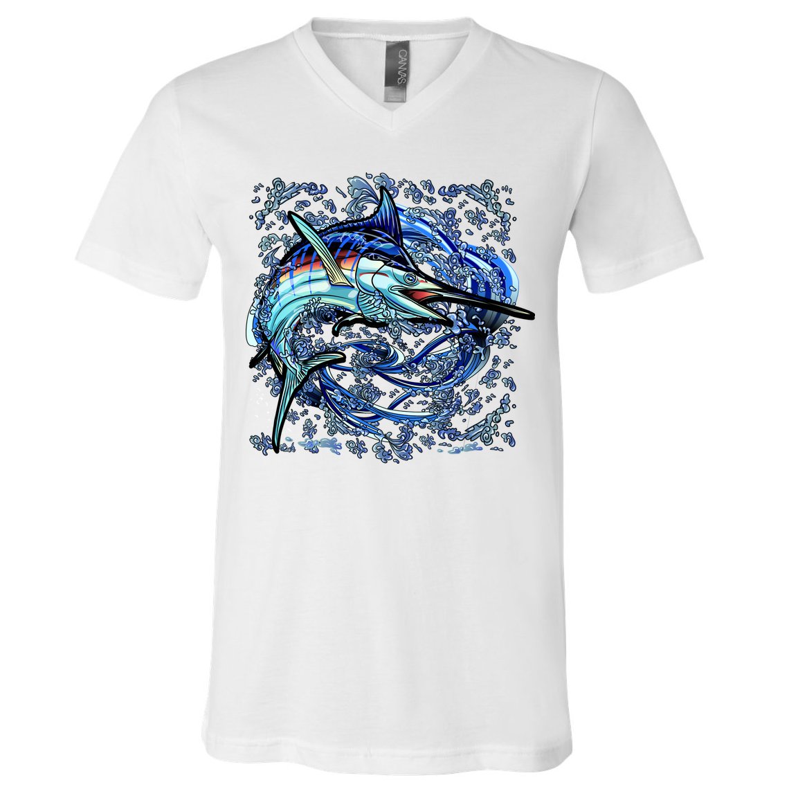 Blue Marlin V-Neck T-Shirt