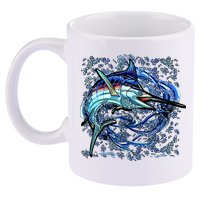Blue Marlin 11oz C Handle Ceramic Mug
