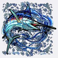 Blue Marlin 11oz C Handle Ceramic Mug