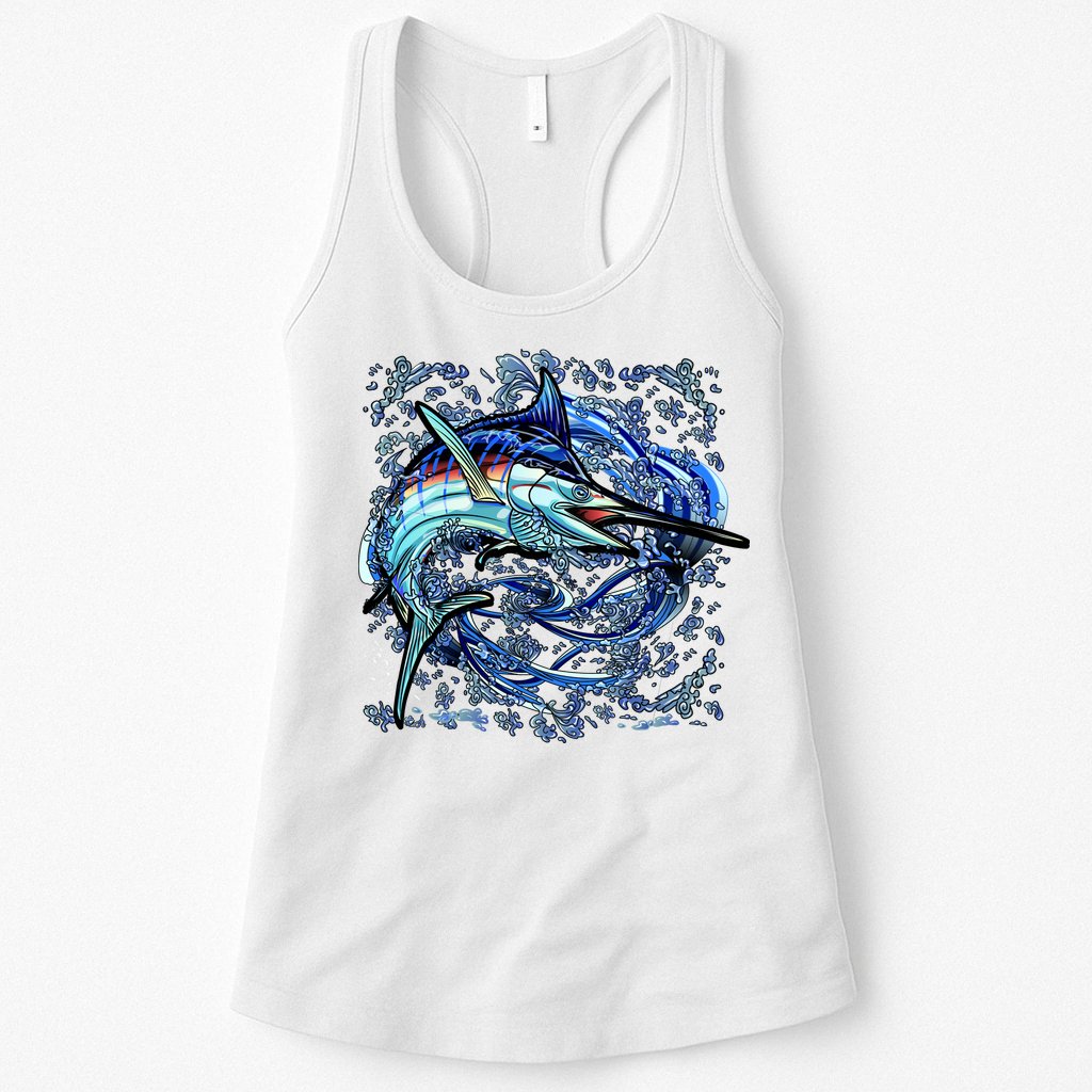 Blue Marlin Womens Tank Top
