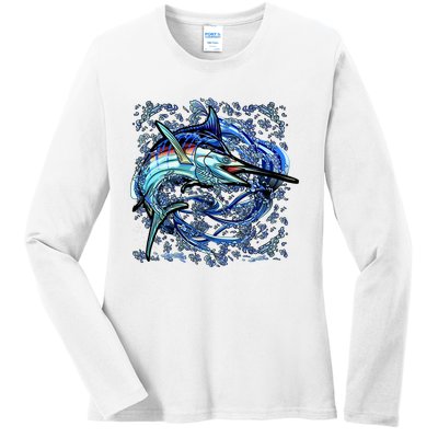 Blue Marlin Ladies Long Sleeve Shirt