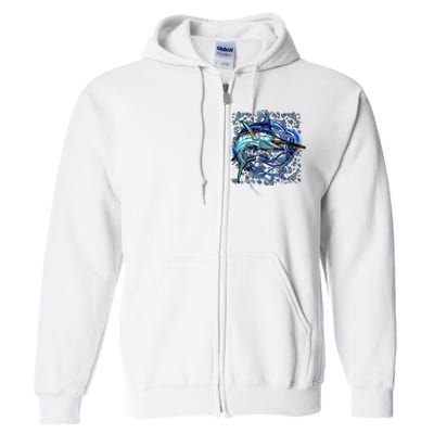 Blue Marlin Full Zip Hoodie