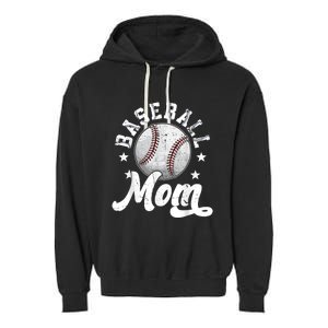 Baseball Mom Garment-Dyed Fleece Hoodie