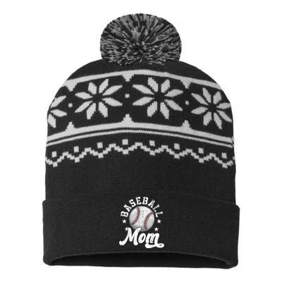 Baseball Mom USA-Made Snowflake Beanie