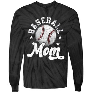 Baseball Mom Tie-Dye Long Sleeve Shirt