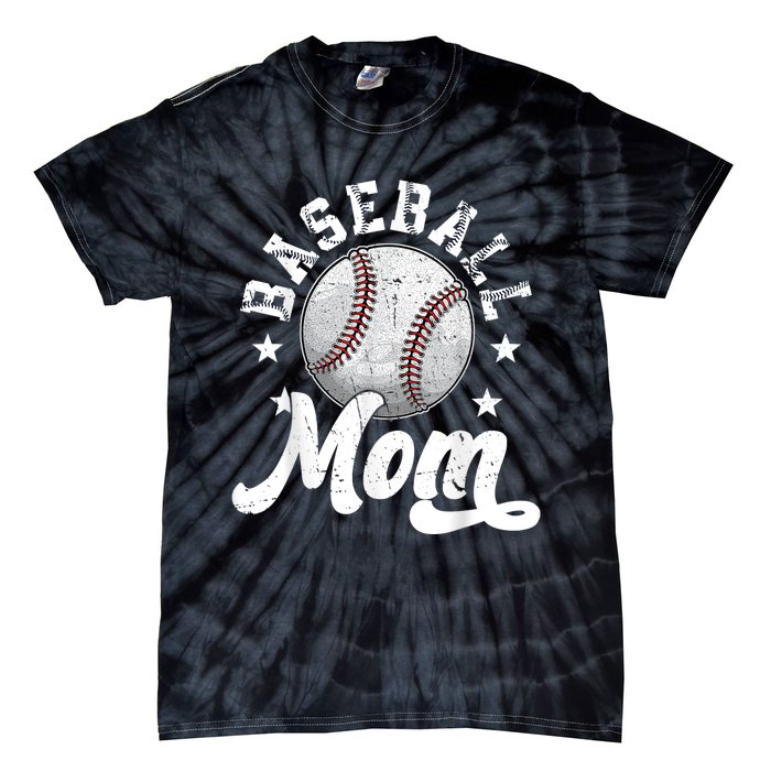 Baseball Mom Tie-Dye T-Shirt