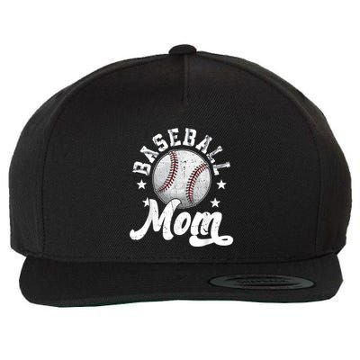Baseball Mom Wool Snapback Cap