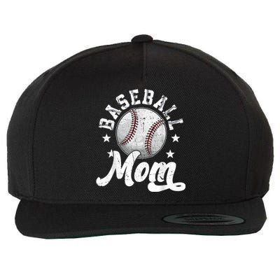 Baseball Mom Wool Snapback Cap