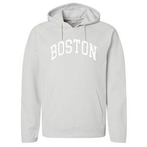 Boston Massachusetts Performance Fleece Hoodie