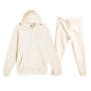 Boston Massachusetts Premium Hooded Sweatsuit Set