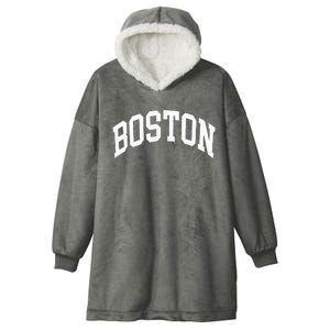 Boston Massachusetts Hooded Wearable Blanket