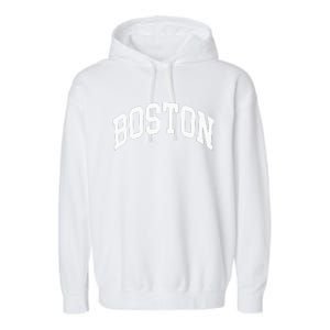 Boston Massachusetts Garment-Dyed Fleece Hoodie