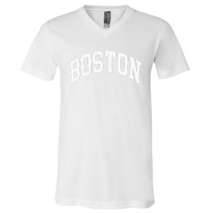 Boston Massachusetts V-Neck T-Shirt