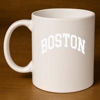 Boston Massachusetts 11oz C Handle Ceramic Mug