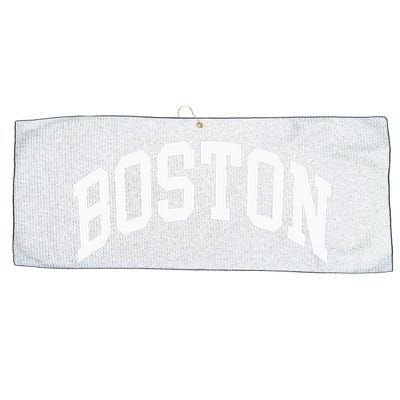 Boston Massachusetts Large Microfiber Waffle Golf Towel