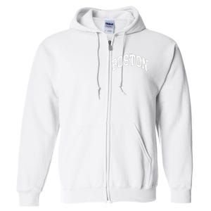 Boston Massachusetts Full Zip Hoodie