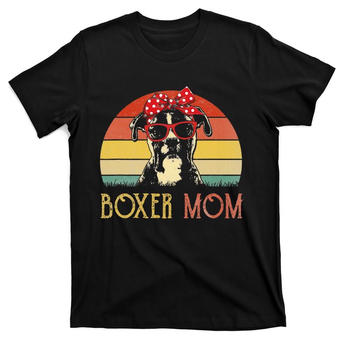 Boxer Mom Boxer Dog Mom Lover Gift Vintage T-Shirt