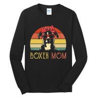 Boxer Mom Boxer Dog Mom Lover Gift Vintage Tall Long Sleeve T-Shirt