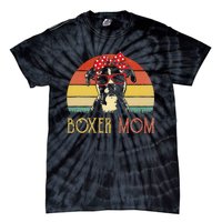 Boxer Mom Boxer Dog Mom Lover Gift Vintage Tie-Dye T-Shirt