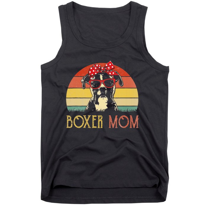 Boxer Mom Boxer Dog Mom Lover Gift Vintage Tank Top