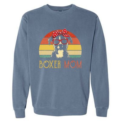 Boxer Mom Boxer Dog Mom Lover Gift Vintage Garment-Dyed Sweatshirt