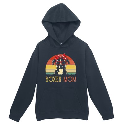 Boxer Mom Boxer Dog Mom Lover Gift Vintage Urban Pullover Hoodie