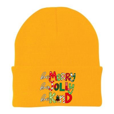 Be Merry Be Jolly Be Kind Merry Christmas Teacher Xmas Pjs Knit Cap Winter Beanie