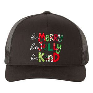 Be Merry Be Jolly Be Kind Merry Christmas Teacher Xmas Pjs Yupoong Adult 5-Panel Trucker Hat