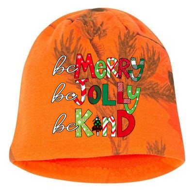 Be Merry Be Jolly Be Kind Merry Christmas Teacher Xmas Pjs Kati - Camo Knit Beanie